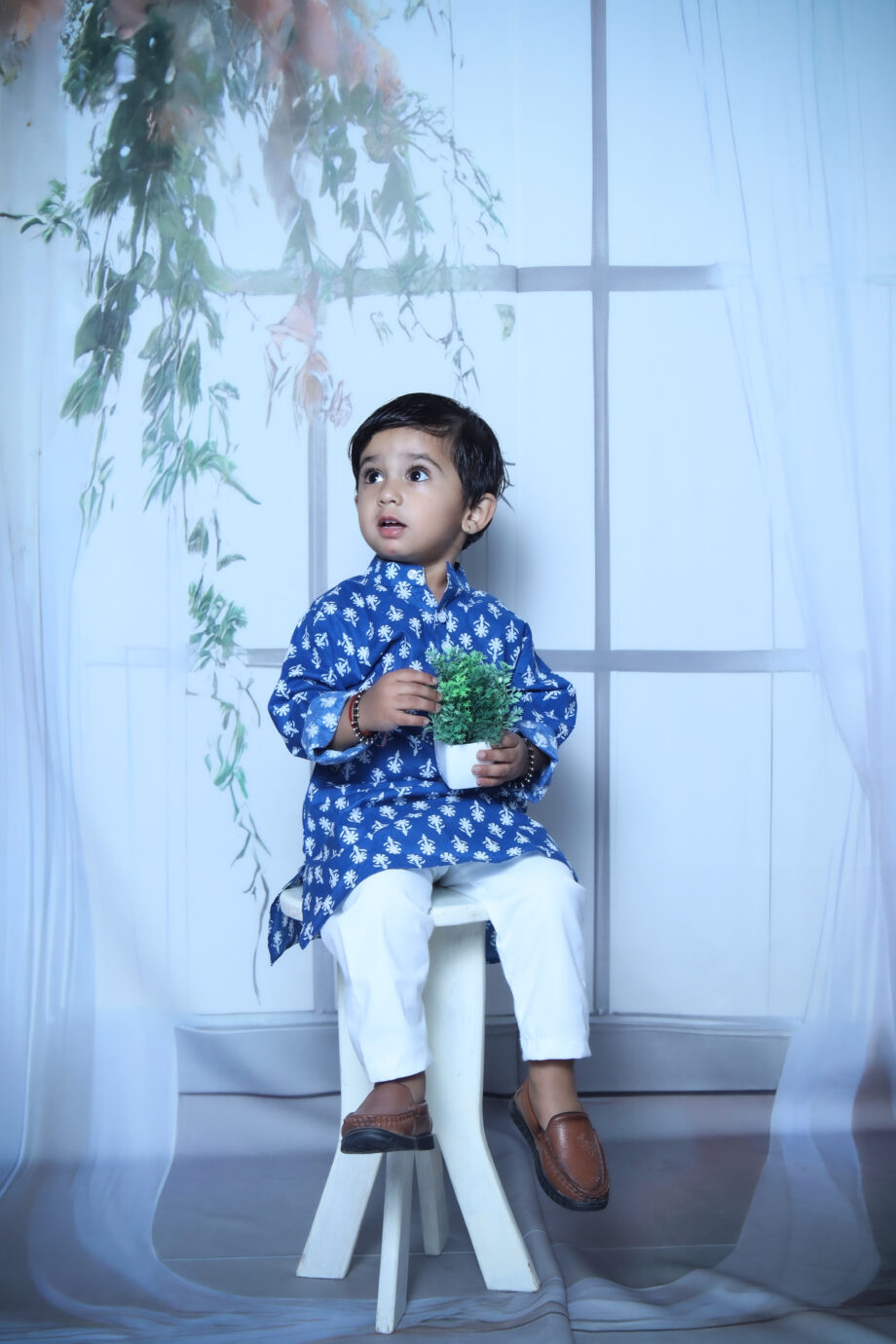 Long Kurta Pajama Set for Boys