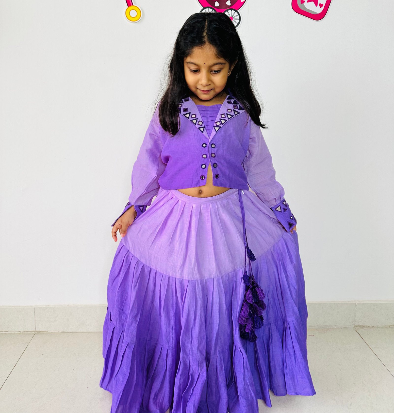Lavender Ombre Lehenga - Image 4